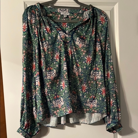 Current Air Tops - Current Air Ruffled Long Sleeve Blouse